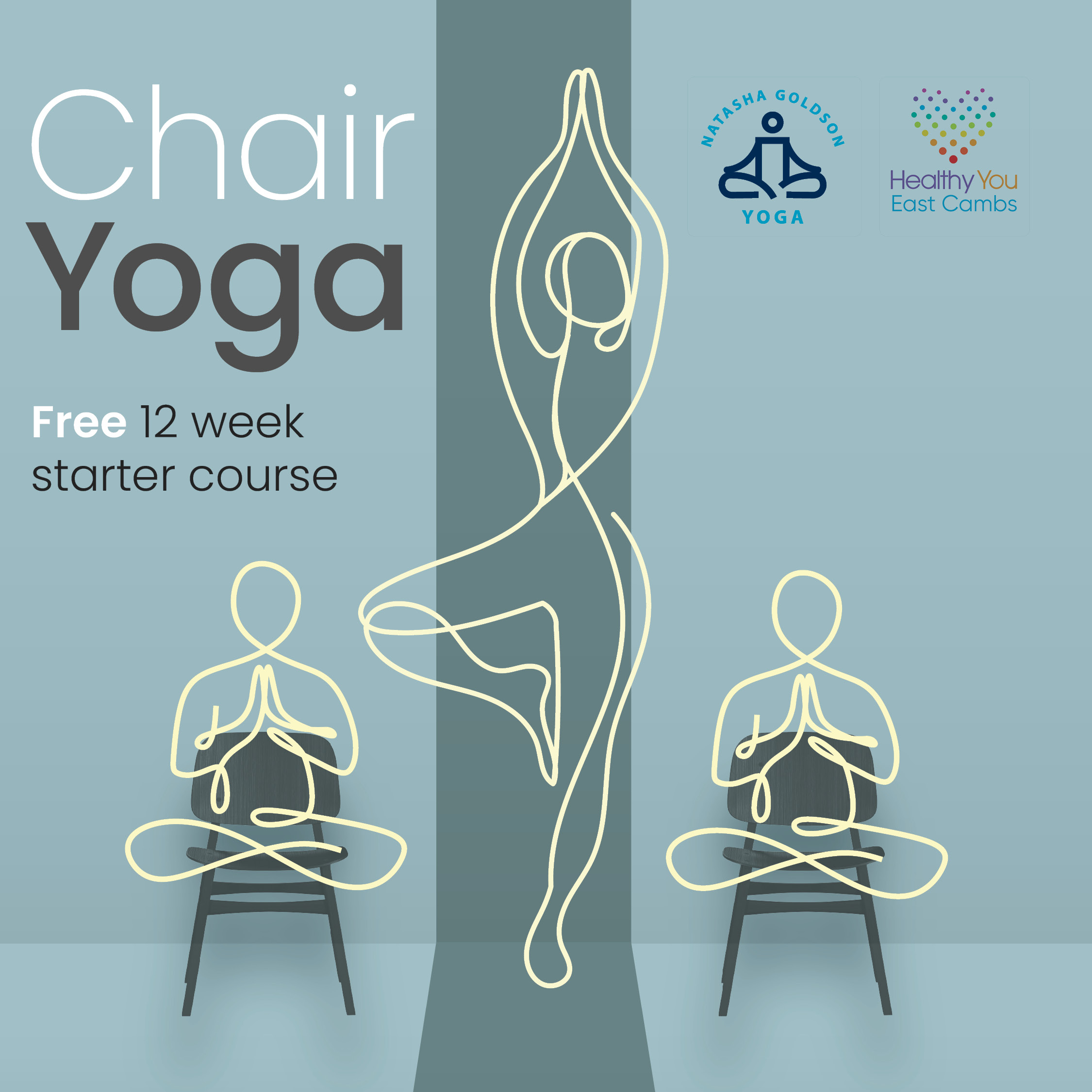 Chair Yoga A4 poster meditation course